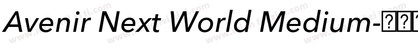 Avenir Next World Medium字体转换